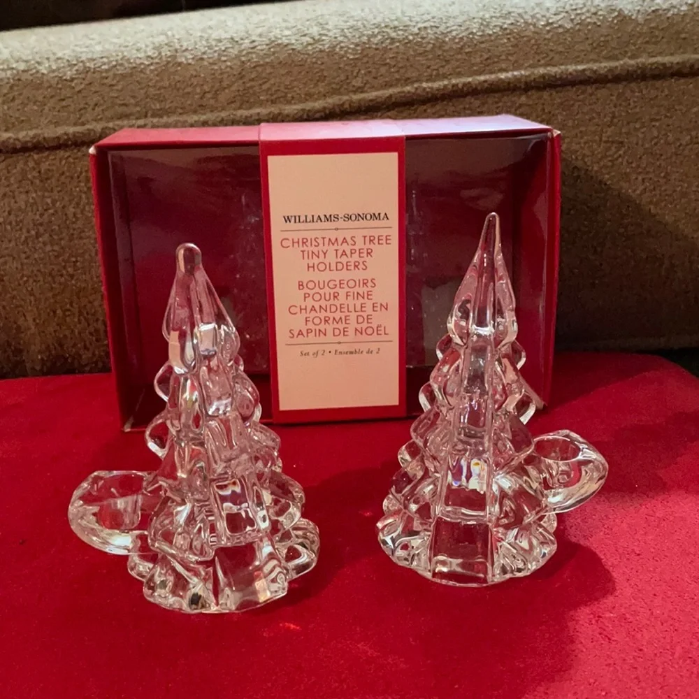 Williams Sonoma Cmas Tree Tiny Taper Holders!